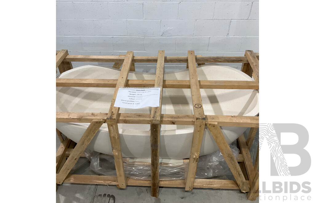 Stone Composite Bath - Limestone (170L X 80W X 50H ) - ORP $3,800.00