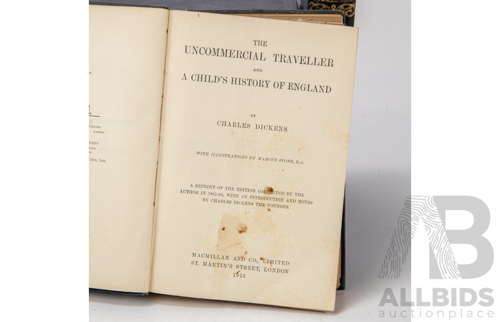 Nineteen Volume Set of Antique Charles Dickens Cloth Treated Hardback Classic Novels, Published Between 1908-1925, (19)