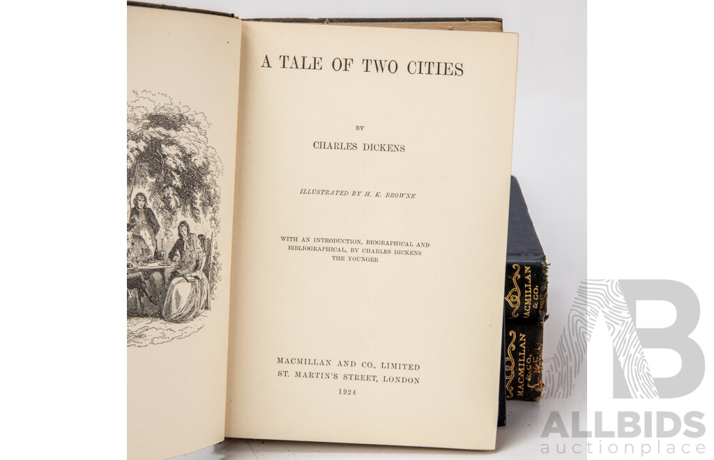Nineteen Volume Set of Antique Charles Dickens Cloth Treated Hardback Classic Novels, Published Between 1908-1925, (19)
