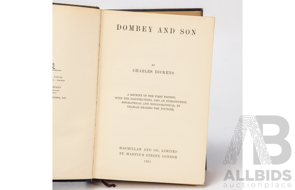 Nineteen Volume Set of Antique Charles Dickens Cloth Treated Hardback Classic Novels, Published Between 1908-1925, (19)
