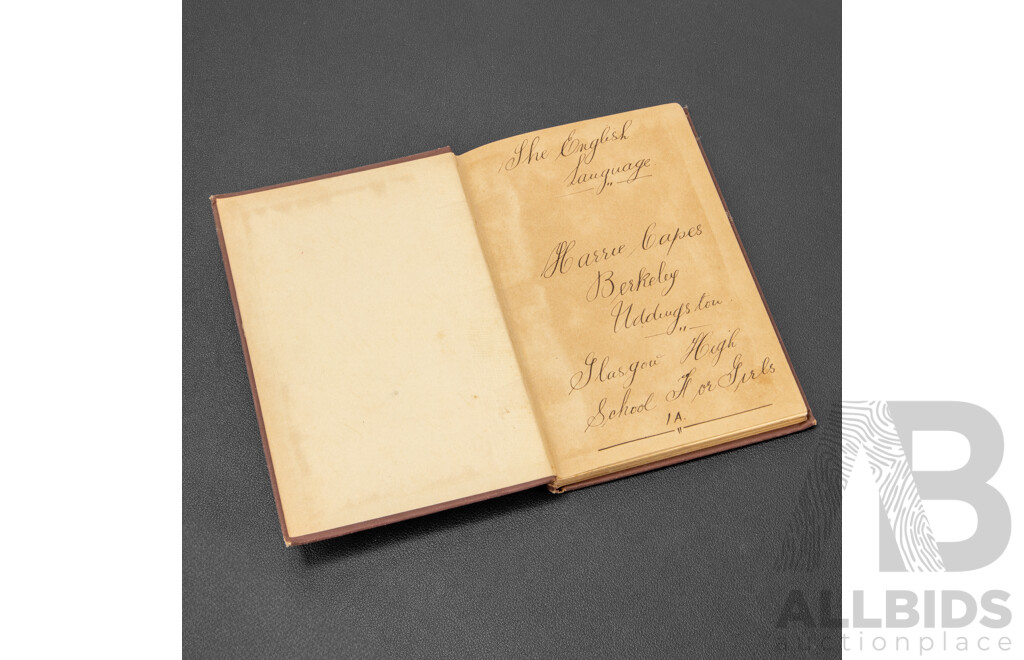 Slim Antique Late-Victorian School Textbook