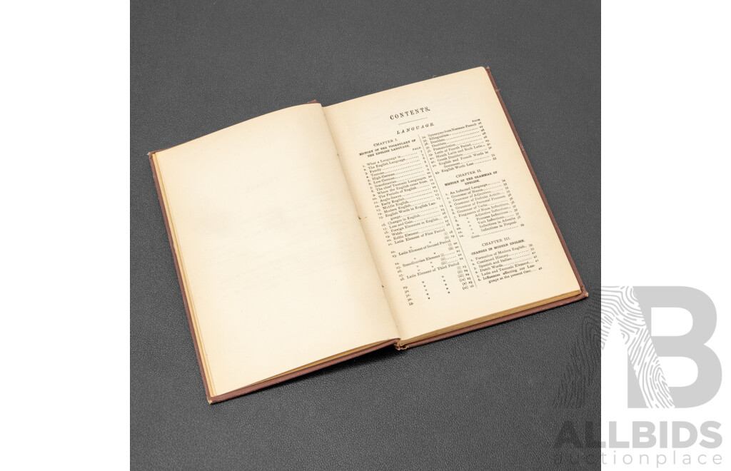 Slim Antique Late-Victorian School Textbook