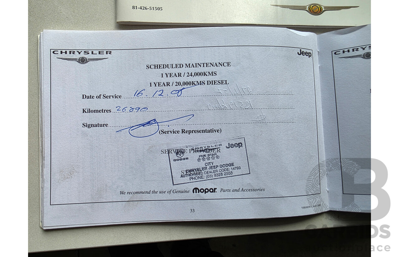 4/2005 Chrysler Pt Cruiser Classic MY05 UPGRADE 5d Hatchback Black 2.4L