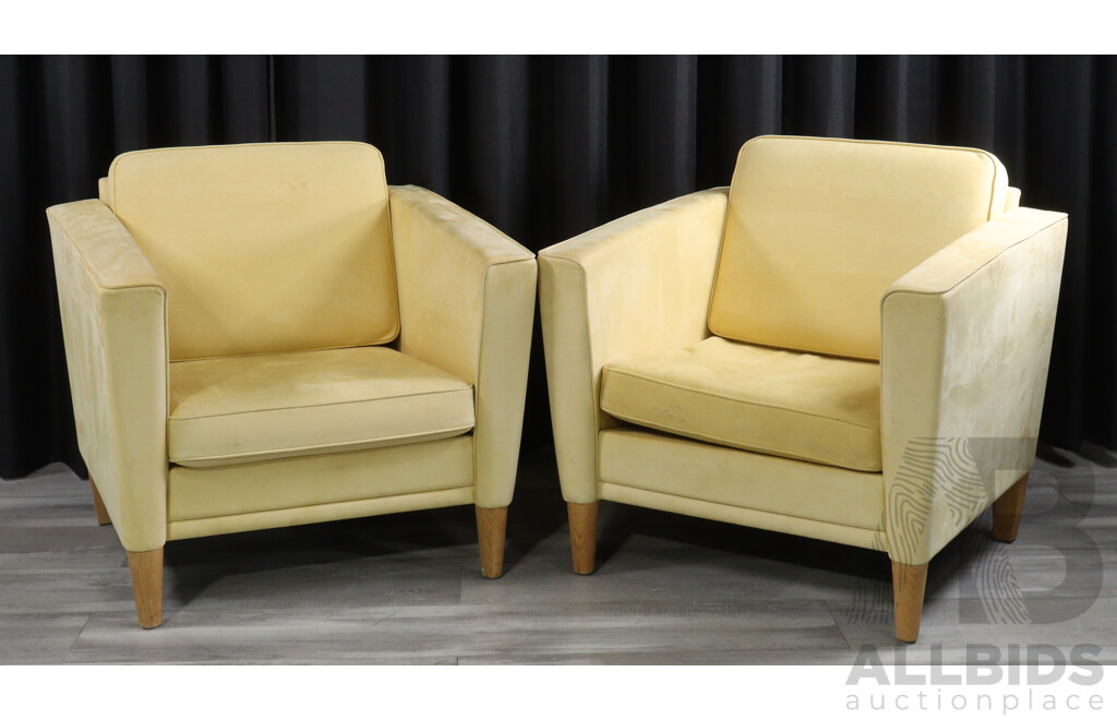 Danish Three Piece Lounge Suite with Suede Upholstery