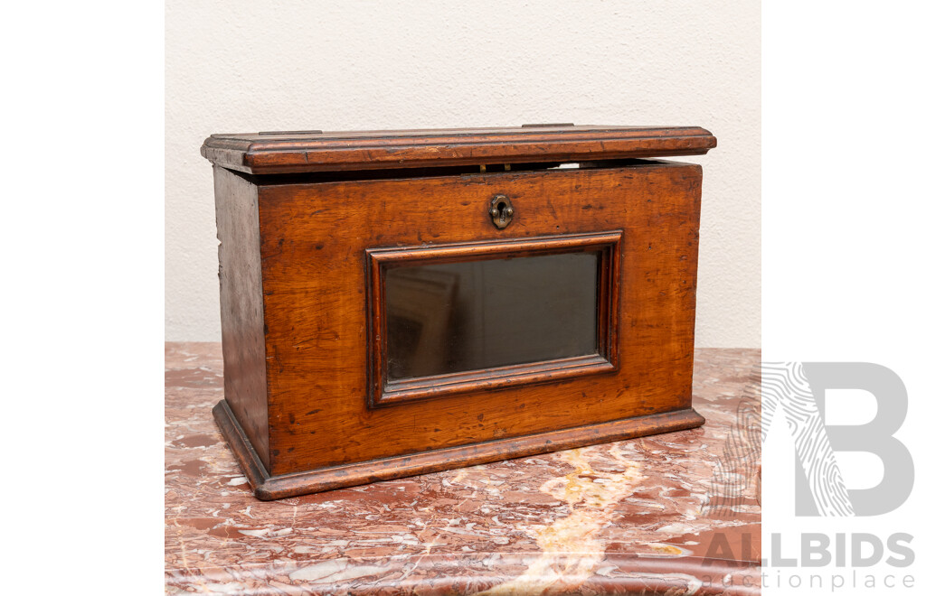 Interesting Australian Cedar Antique Victorian Ballot Box with Fantastic Patina
