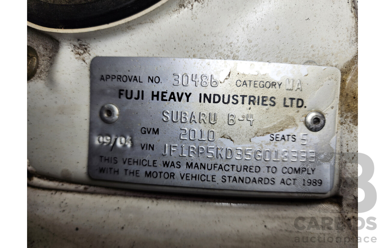 9/2004 Subaru Liberty GT MY05 4d Wagon White 2.0L