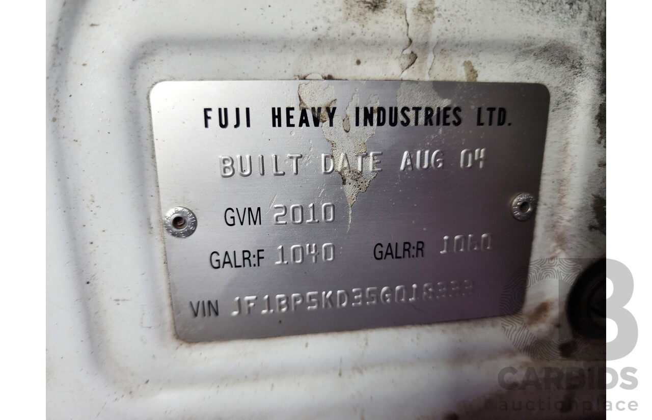 9/2004 Subaru Liberty GT MY05 4d Wagon White 2.0L