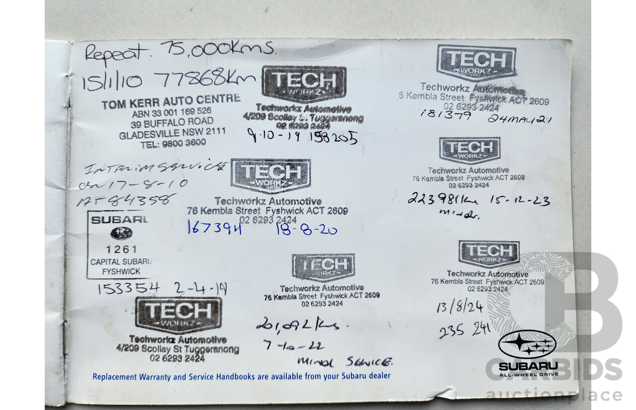 9/2004 Subaru Liberty GT MY05 4d Wagon White 2.0L