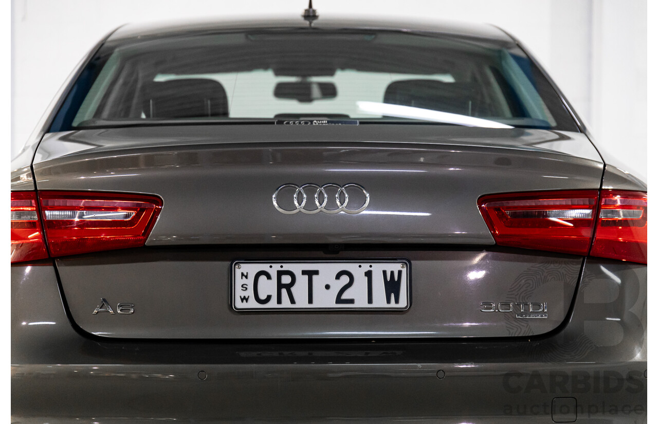 3/2012 Audi A6 3.0 TDi S-Line Quattro 4GL 4d Sedan Dakota Grey Metallic Turbo Diesel V6 3.0L