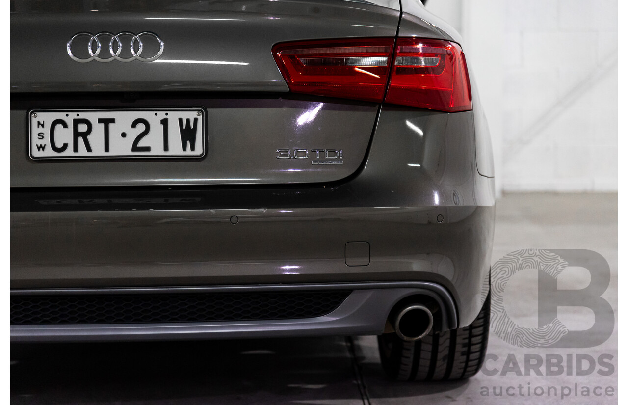 3/2012 Audi A6 3.0 TDi S-Line Quattro 4GL 4d Sedan Dakota Grey Metallic Turbo Diesel V6 3.0L
