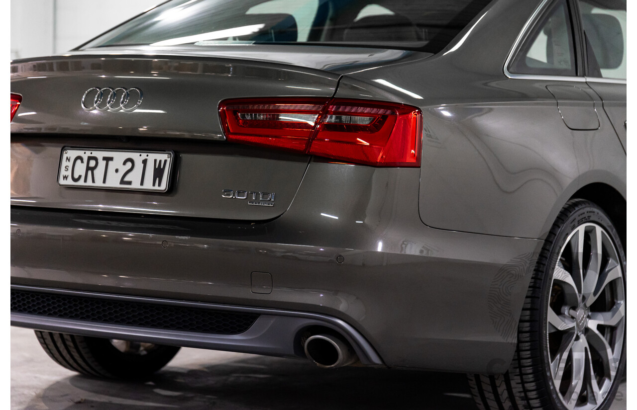 3/2012 Audi A6 3.0 TDi S-Line Quattro 4GL 4d Sedan Dakota Grey Metallic Turbo Diesel V6 3.0L