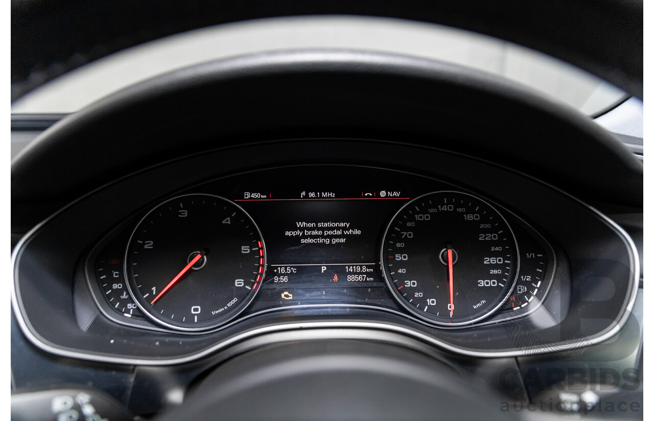 3/2012 Audi A6 3.0 TDi S-Line Quattro 4GL 4d Sedan Dakota Grey Metallic Turbo Diesel V6 3.0L