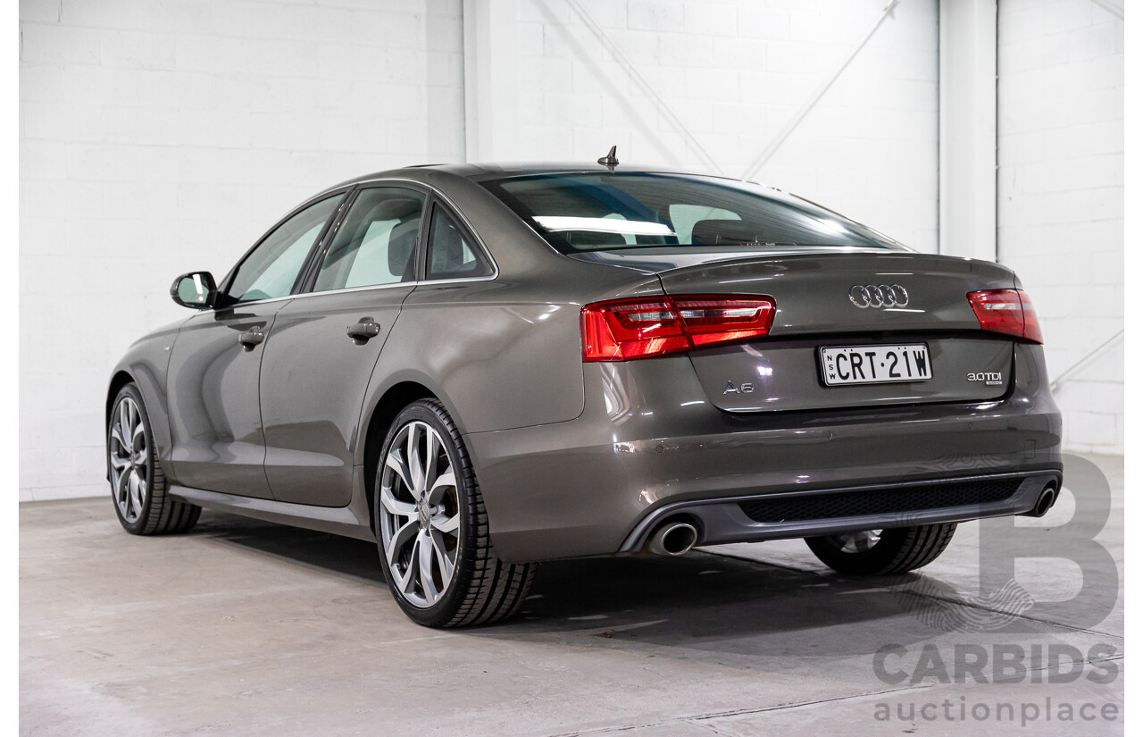 3/2012 Audi A6 3.0 TDi S-Line Quattro 4GL 4d Sedan Dakota Grey Metallic Turbo Diesel V6 3.0L