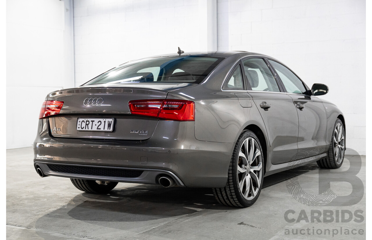 3/2012 Audi A6 3.0 TDi S-Line Quattro 4GL 4d Sedan Dakota Grey Metallic Turbo Diesel V6 3.0L