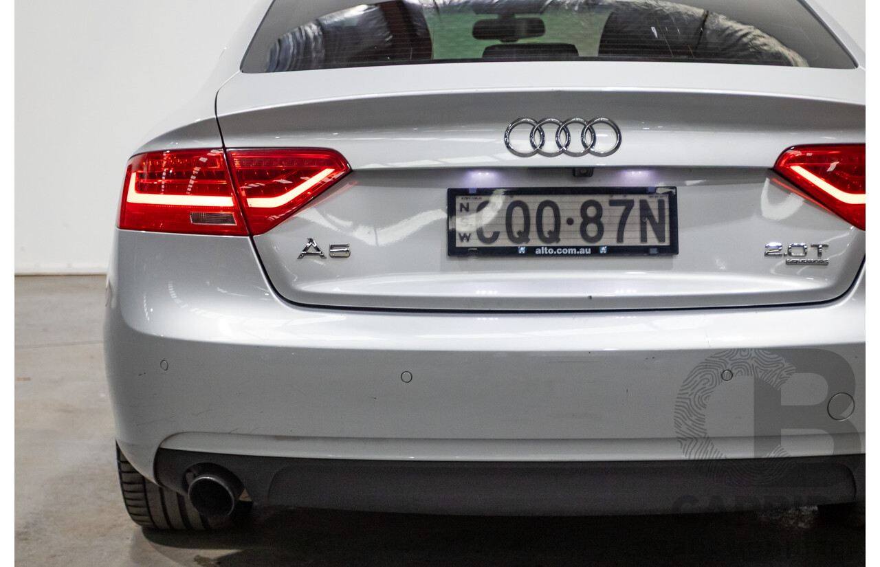 11/2013 Audi A5 Sportback 2.0 TFSI Quattro (AWD) 8T MY13 5d Ice Silver Metallic Turbo 2.0L