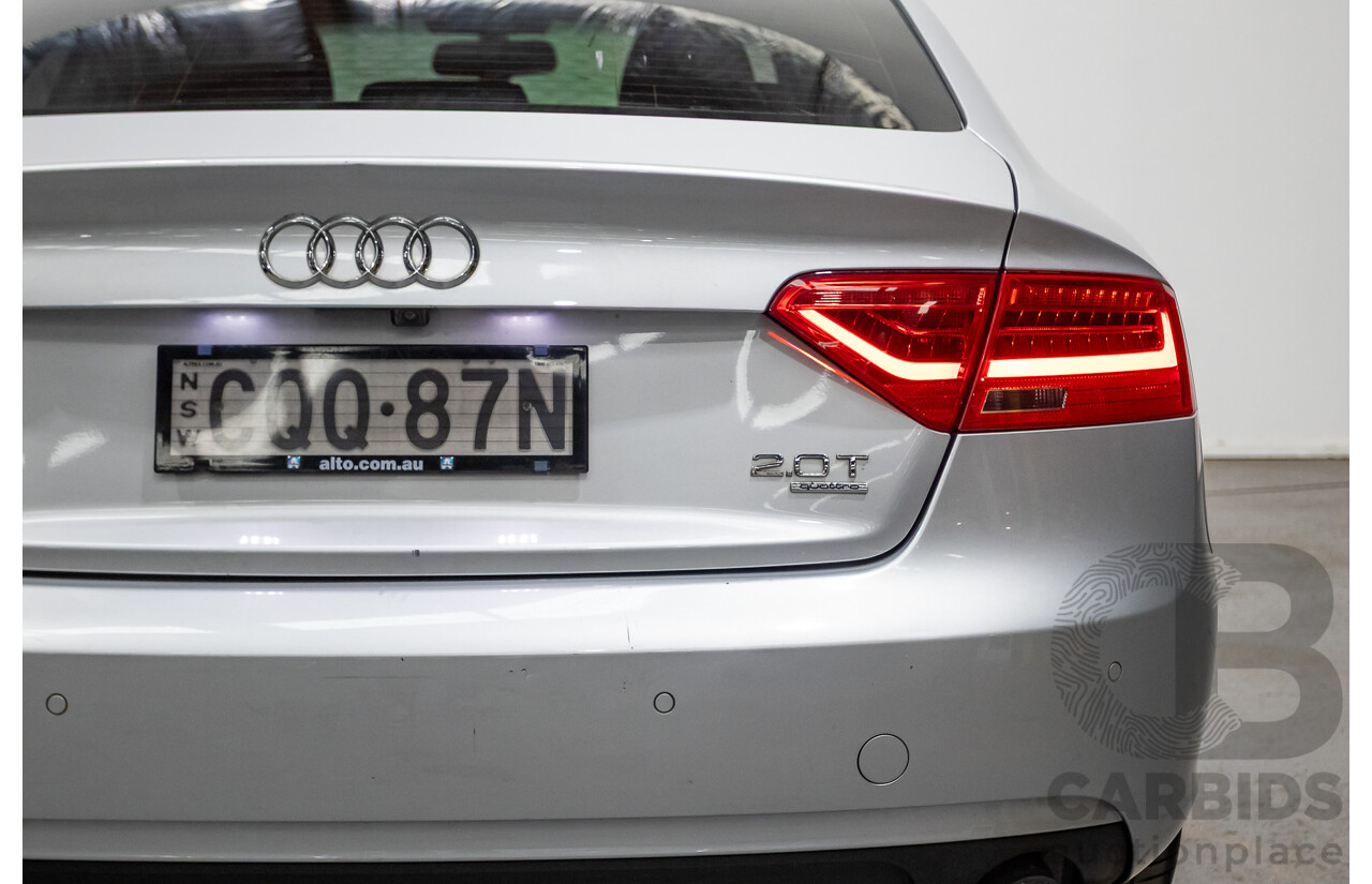 11/2013 Audi A5 Sportback 2.0 TFSI Quattro (AWD) 8T MY13 5d Ice Silver Metallic Turbo 2.0L