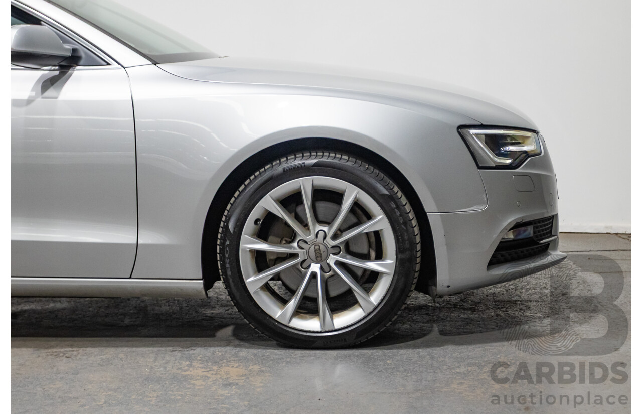 11/2013 Audi A5 Sportback 2.0 TFSI Quattro (AWD) 8T MY13 5d Ice Silver Metallic Turbo 2.0L