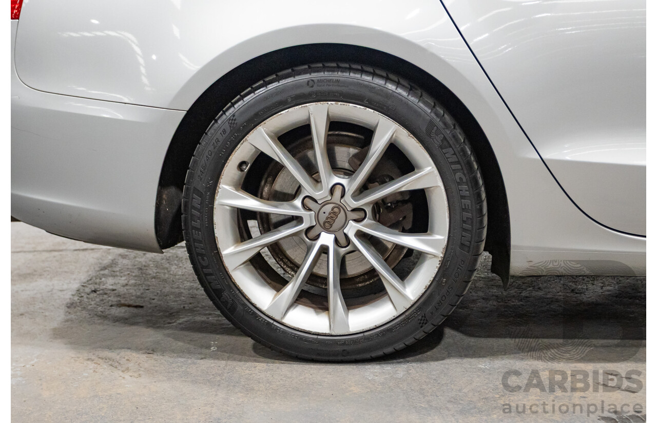 11/2013 Audi A5 Sportback 2.0 TFSI Quattro (AWD) 8T MY13 5d Ice Silver Metallic Turbo 2.0L