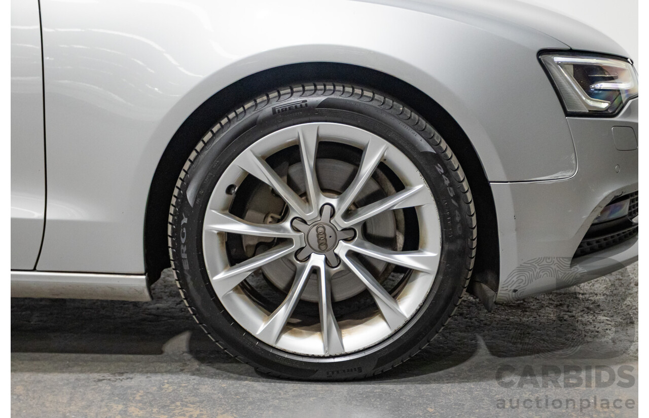 11/2013 Audi A5 Sportback 2.0 TFSI Quattro (AWD) 8T MY13 5d Ice Silver Metallic Turbo 2.0L
