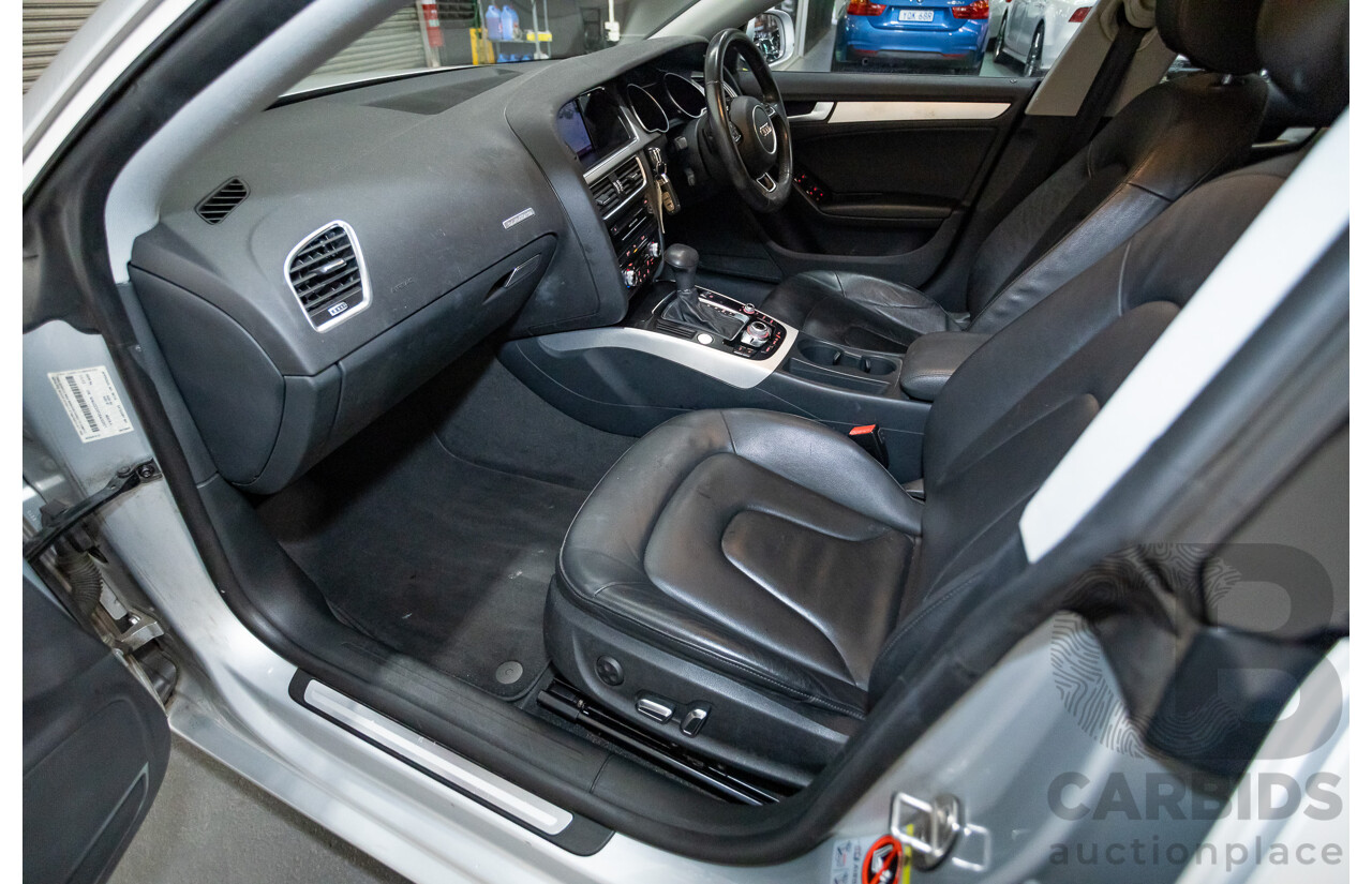 11/2013 Audi A5 Sportback 2.0 TFSI Quattro (AWD) 8T MY13 5d Ice Silver Metallic Turbo 2.0L