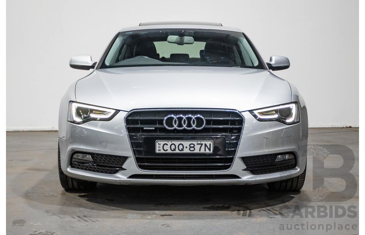 11/2013 Audi A5 Sportback 2.0 TFSI Quattro (AWD) 8T MY13 5d Ice Silver Metallic Turbo 2.0L