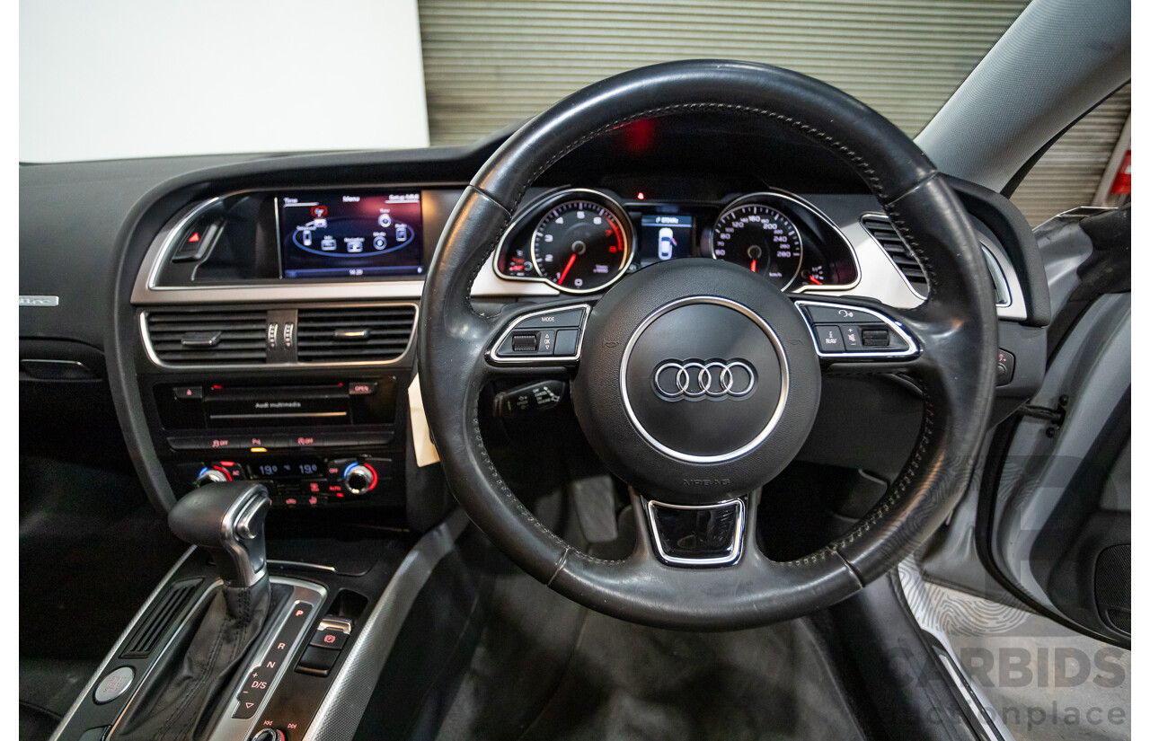 11/2013 Audi A5 Sportback 2.0 TFSI Quattro (AWD) 8T MY13 5d Ice Silver Metallic Turbo 2.0L