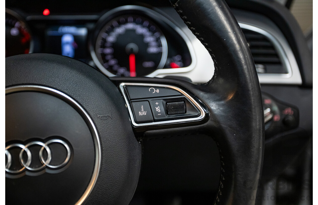 11/2013 Audi A5 Sportback 2.0 TFSI Quattro (AWD) 8T MY13 5d Ice Silver Metallic Turbo 2.0L