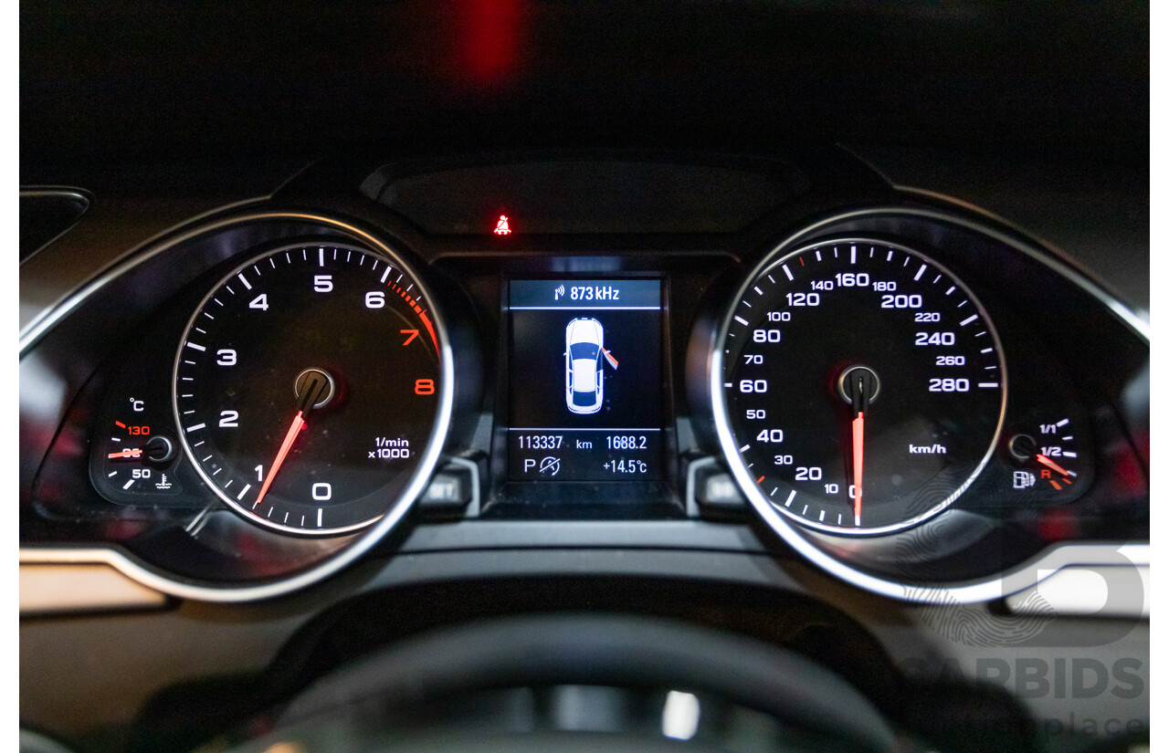 11/2013 Audi A5 Sportback 2.0 TFSI Quattro (AWD) 8T MY13 5d Ice Silver Metallic Turbo 2.0L