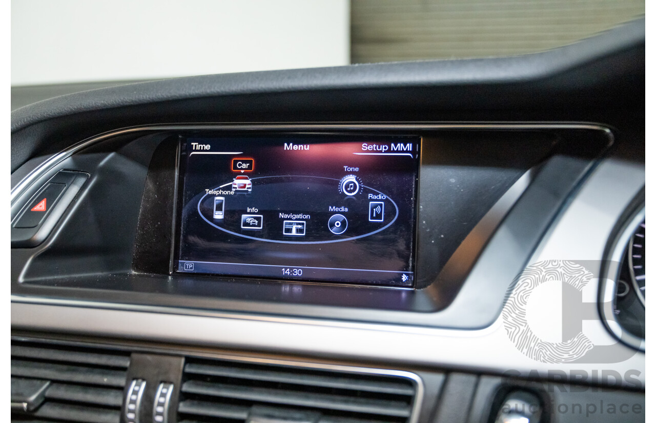 11/2013 Audi A5 Sportback 2.0 TFSI Quattro (AWD) 8T MY13 5d Ice Silver Metallic Turbo 2.0L