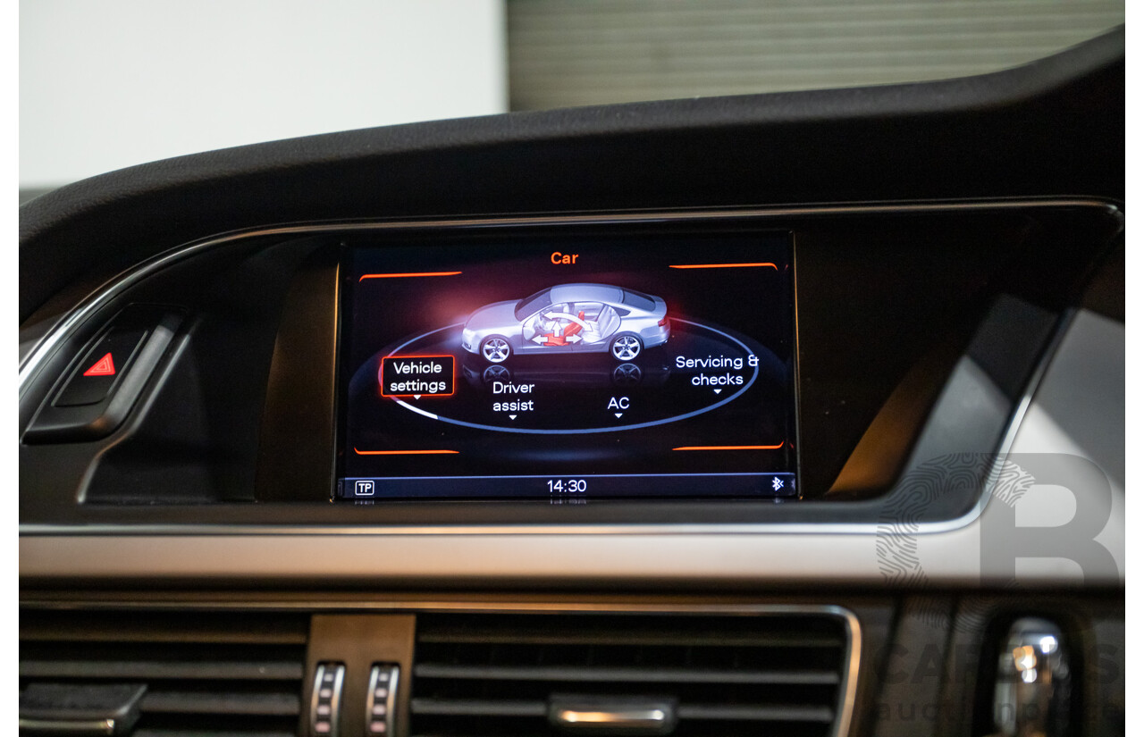 11/2013 Audi A5 Sportback 2.0 TFSI Quattro (AWD) 8T MY13 5d Ice Silver Metallic Turbo 2.0L