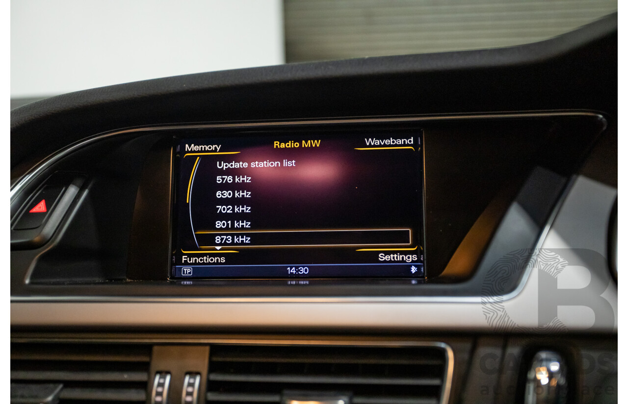 11/2013 Audi A5 Sportback 2.0 TFSI Quattro (AWD) 8T MY13 5d Ice Silver Metallic Turbo 2.0L