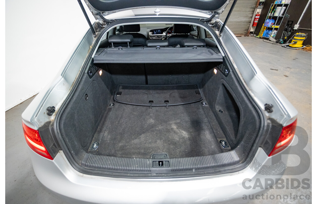 11/2013 Audi A5 Sportback 2.0 TFSI Quattro (AWD) 8T MY13 5d Ice Silver Metallic Turbo 2.0L