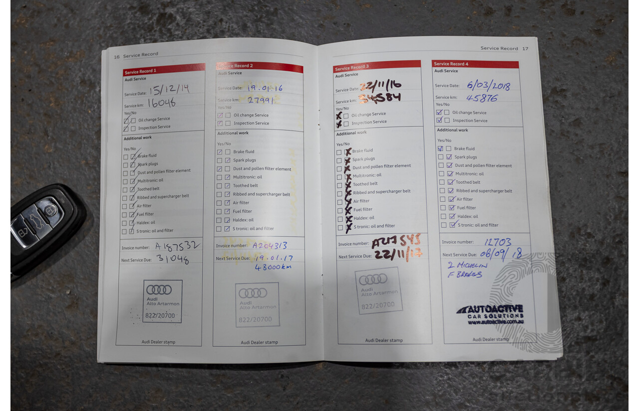 11/2013 Audi A5 Sportback 2.0 TFSI Quattro (AWD) 8T MY13 5d Ice Silver Metallic Turbo 2.0L