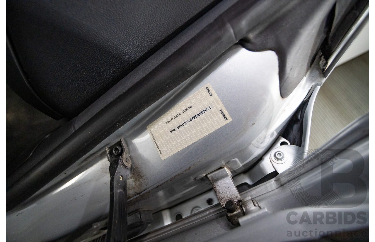 11/2013 Audi A5 Sportback 2.0 TFSI Quattro (AWD) 8T MY13 5d Ice Silver Metallic Turbo 2.0L