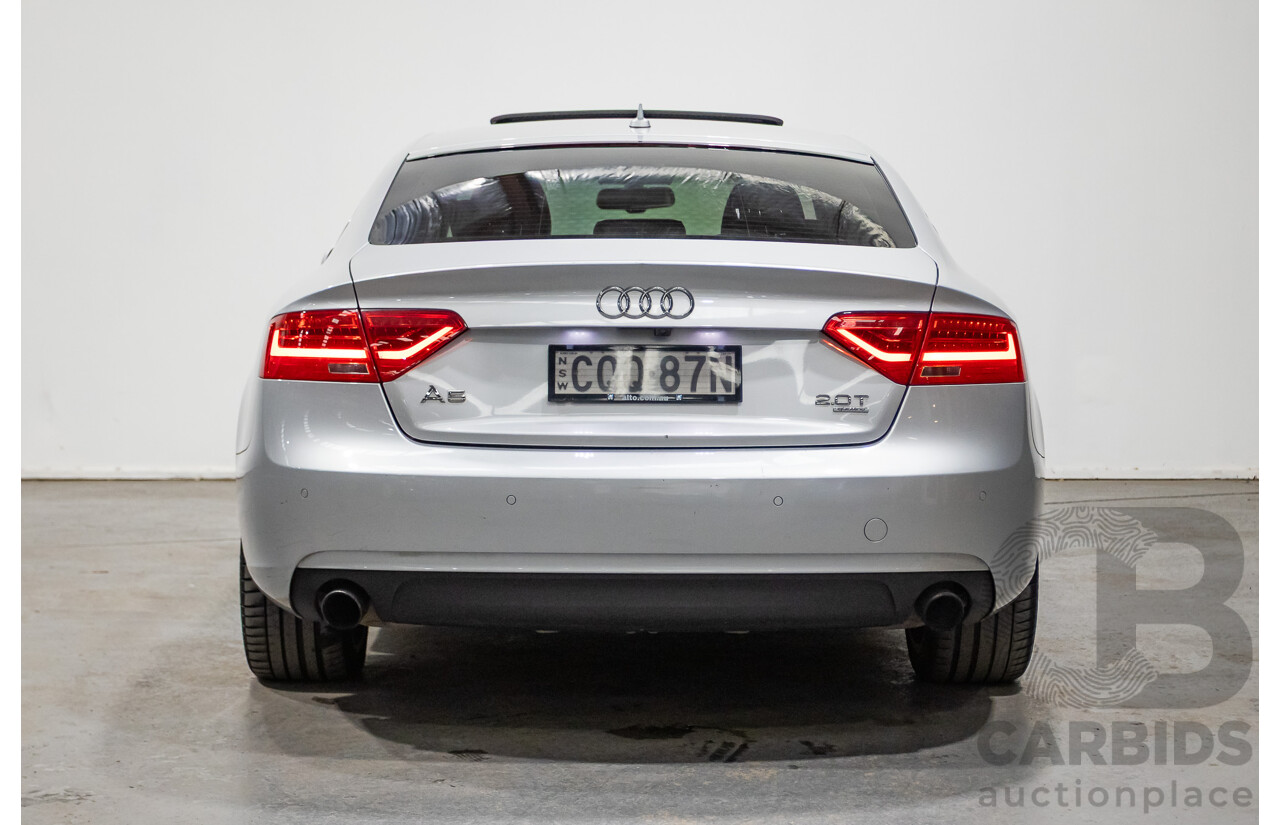 11/2013 Audi A5 Sportback 2.0 TFSI Quattro (AWD) 8T MY13 5d Ice Silver Metallic Turbo 2.0L