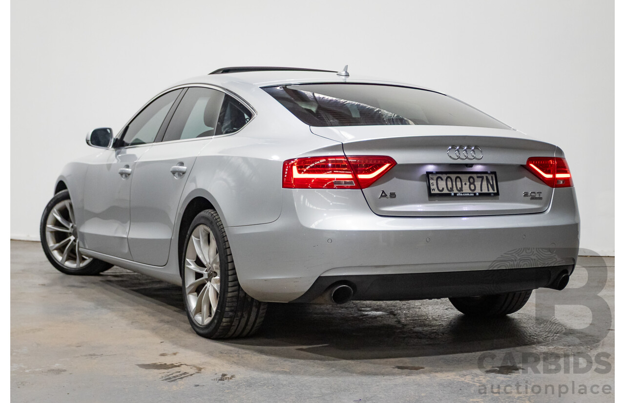 11/2013 Audi A5 Sportback 2.0 TFSI Quattro (AWD) 8T MY13 5d Ice Silver Metallic Turbo 2.0L
