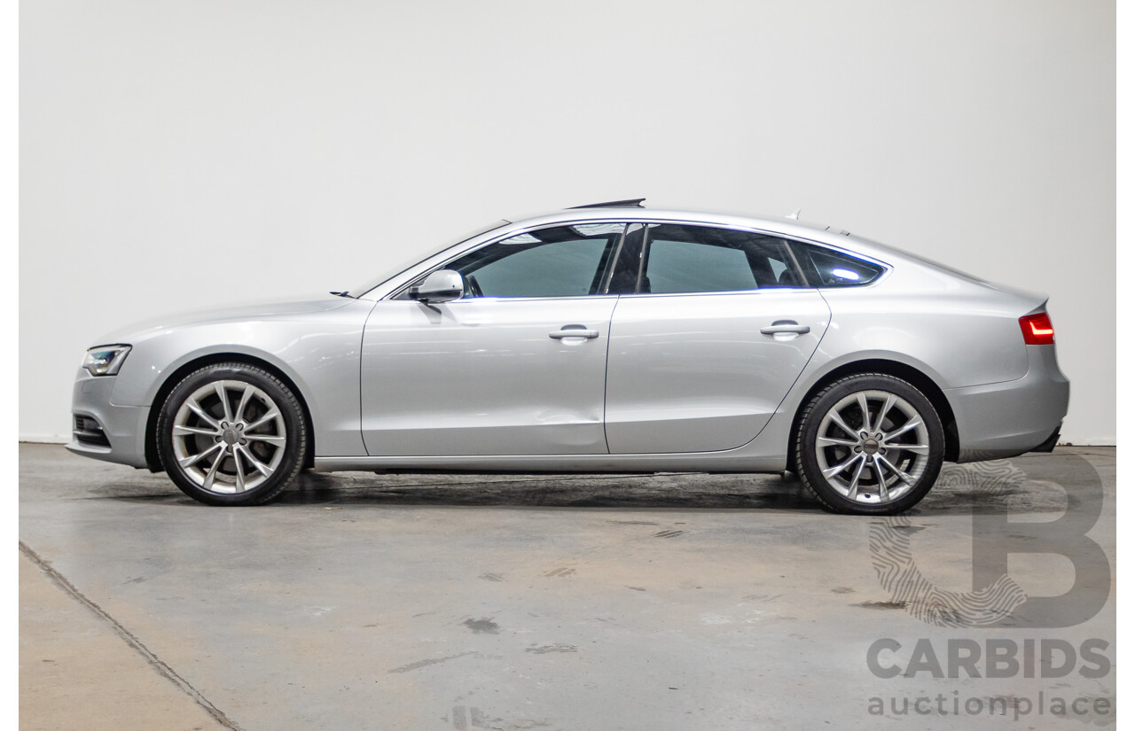 11/2013 Audi A5 Sportback 2.0 TFSI Quattro (AWD) 8T MY13 5d Ice Silver Metallic Turbo 2.0L