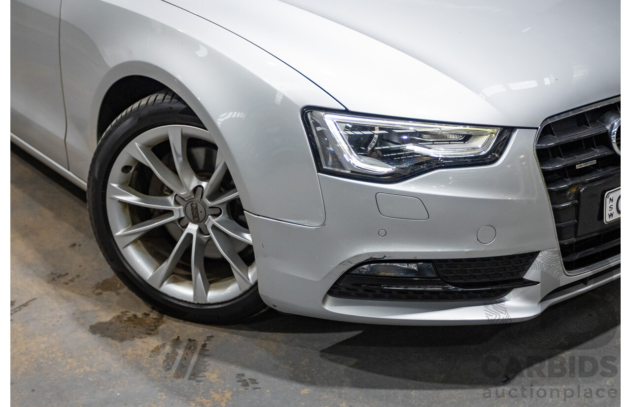 11/2013 Audi A5 Sportback 2.0 TFSI Quattro (AWD) 8T MY13 5d Ice Silver Metallic Turbo 2.0L