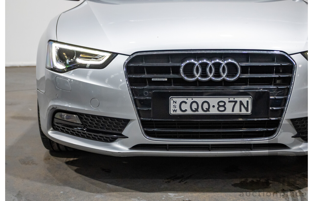 11/2013 Audi A5 Sportback 2.0 TFSI Quattro (AWD) 8T MY13 5d Ice Silver Metallic Turbo 2.0L