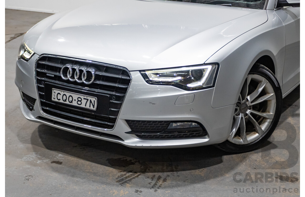 11/2013 Audi A5 Sportback 2.0 TFSI Quattro (AWD) 8T MY13 5d Ice Silver Metallic Turbo 2.0L