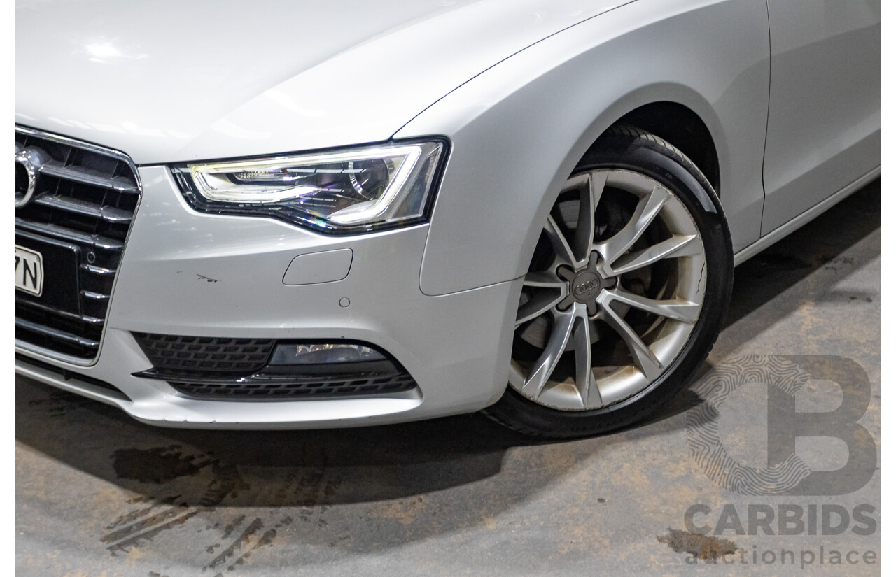 11/2013 Audi A5 Sportback 2.0 TFSI Quattro (AWD) 8T MY13 5d Ice Silver Metallic Turbo 2.0L