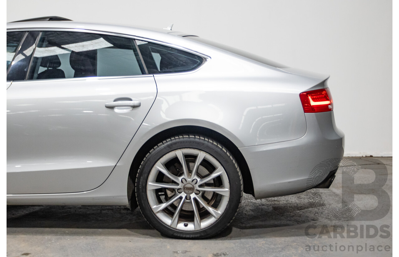 11/2013 Audi A5 Sportback 2.0 TFSI Quattro (AWD) 8T MY13 5d Ice Silver Metallic Turbo 2.0L
