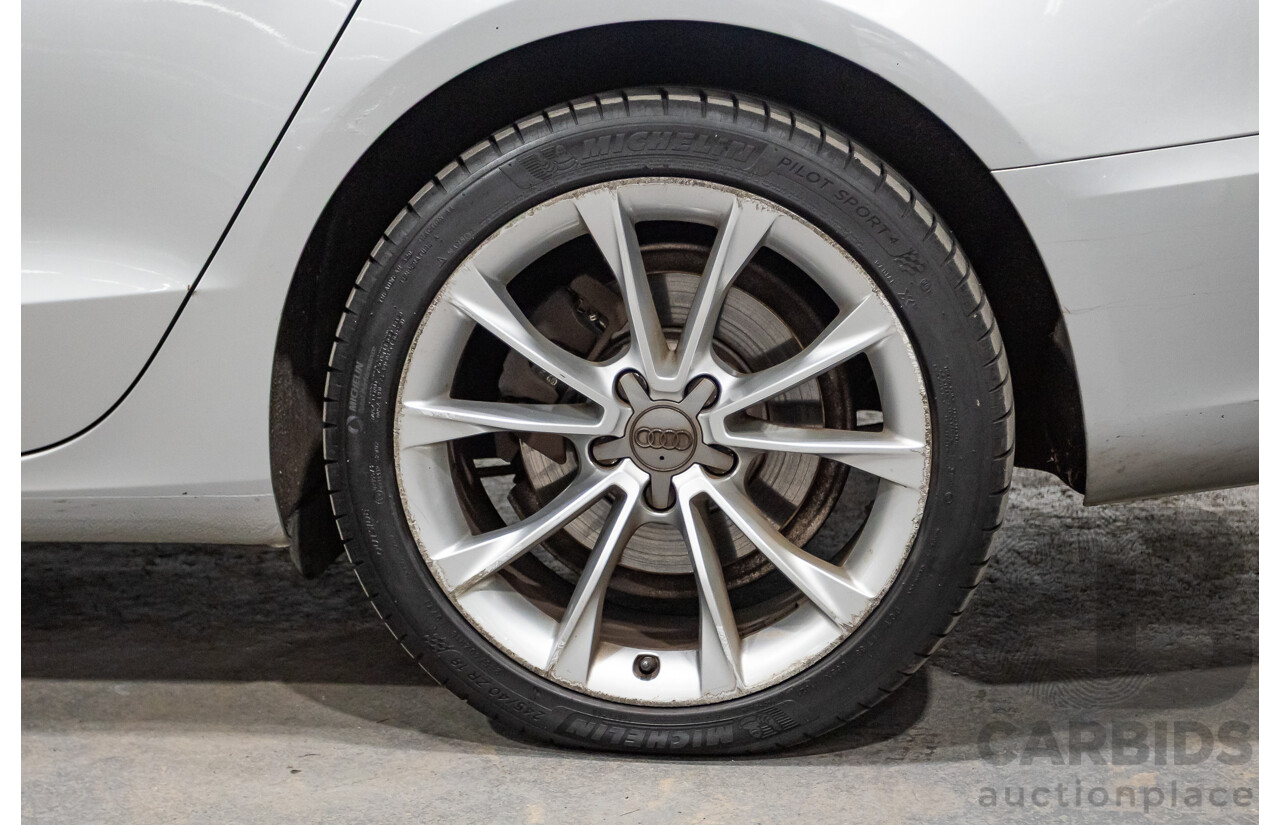 11/2013 Audi A5 Sportback 2.0 TFSI Quattro (AWD) 8T MY13 5d Ice Silver Metallic Turbo 2.0L