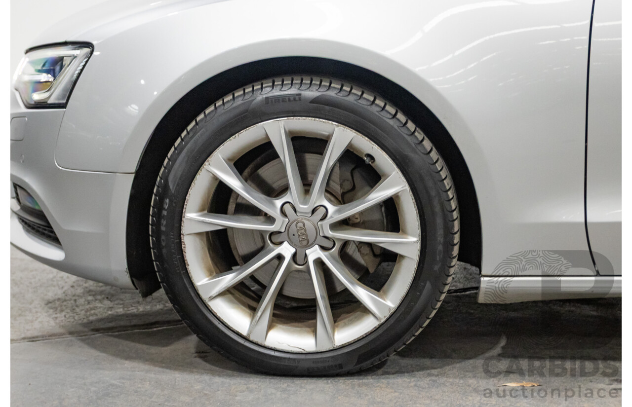 11/2013 Audi A5 Sportback 2.0 TFSI Quattro (AWD) 8T MY13 5d Ice Silver Metallic Turbo 2.0L