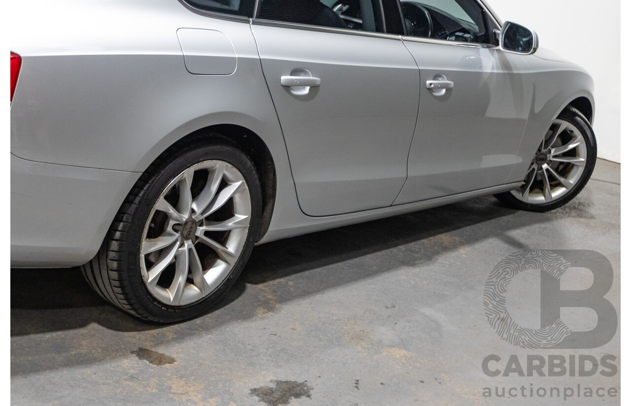11/2013 Audi A5 Sportback 2.0 TFSI Quattro (AWD) 8T MY13 5d Ice Silver Metallic Turbo 2.0L