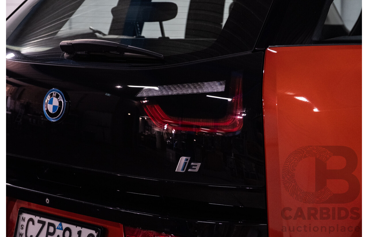 05/2015 BMW i3 REx Hybrid (RWD) IO1 4d Hatchback Solar Orange Metallic/Fluid Black 0.6L - 125kW