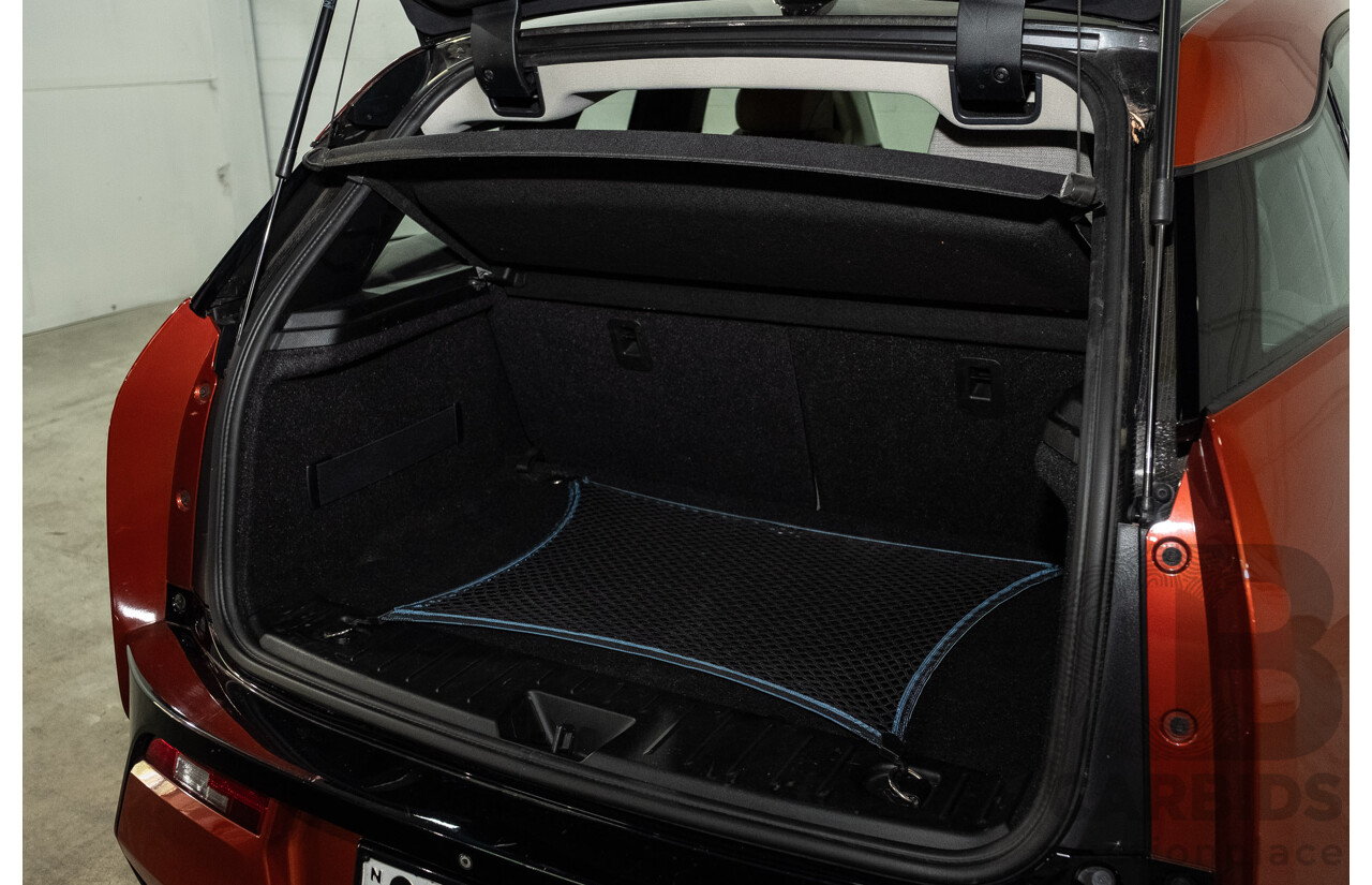 05/2015 BMW i3 REx Hybrid (RWD) IO1 4d Hatchback Solar Orange Metallic/Fluid Black 0.6L - 125kW