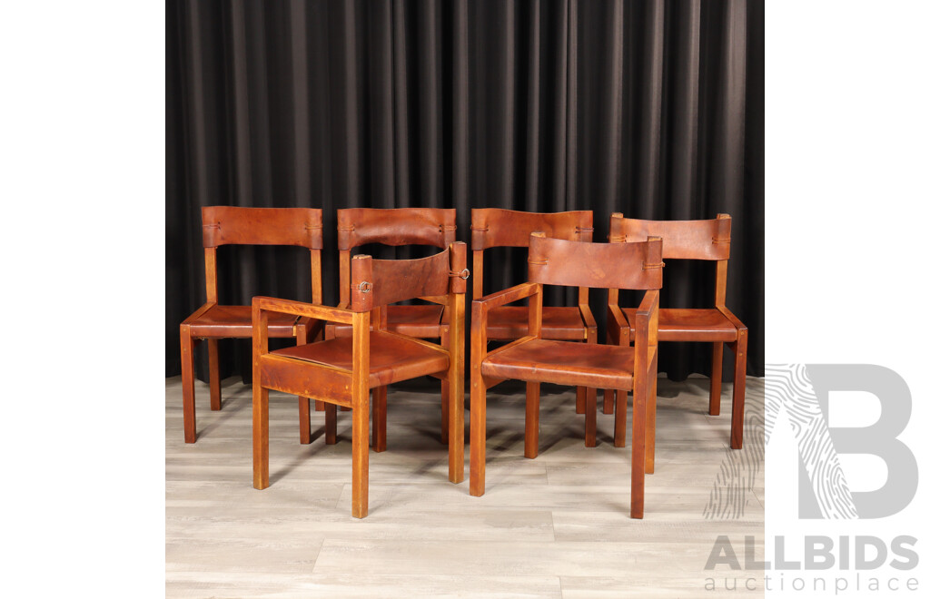 Live Edge Rosewood Dining Table and Six Chairs by Jeremey & Gervase Griffith From Griffith Tablecraft, 1976