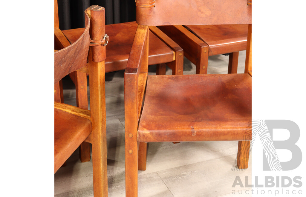 Live Edge Rosewood Dining Table and Six Chairs by Jeremey & Gervase Griffith From Griffith Tablecraft, 1976