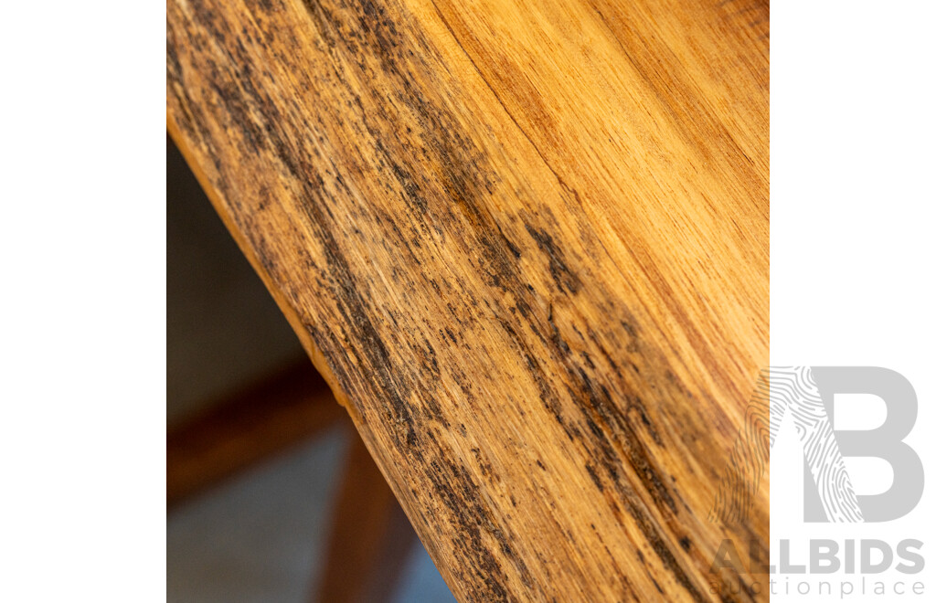 Live Edge Rosewood Dining Table and Six Chairs by Jeremey & Gervase Griffith From Griffith Tablecraft, 1976